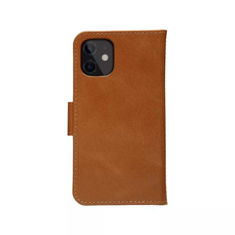 Wallet Case dbramante1928 Lynge für iPhone 12 mini (5,4 Zoll) – Tan, 3 Kartenfächer, Tischständer