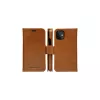 Wallet Case dbramante1928 Lynge für iPhone 12 mini (5,4 Zoll) – Tan, 3 Kartenfächer, Tischständer