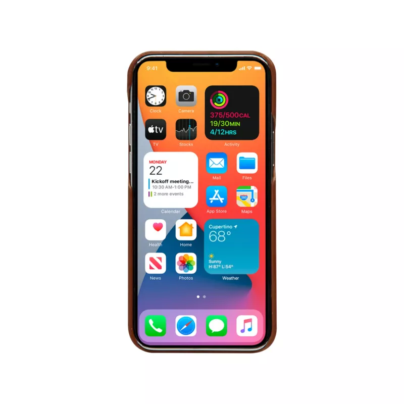Wallet Case dbramante1928 Lynge für iPhone 12 mini (5,4 Zoll) – Tan, 3 Kartenfächer, Tischständer