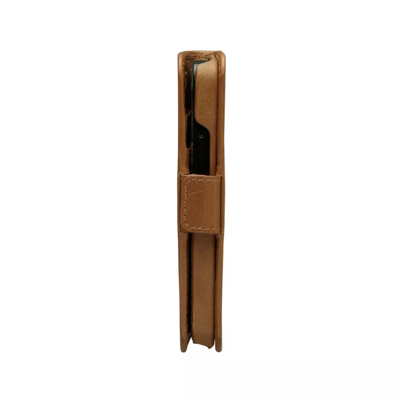 Wallet Case dbramante1928 Lynge für iPhone 12 mini (5,4 Zoll) – Tan, 3 Kartenfächer, Tischständer