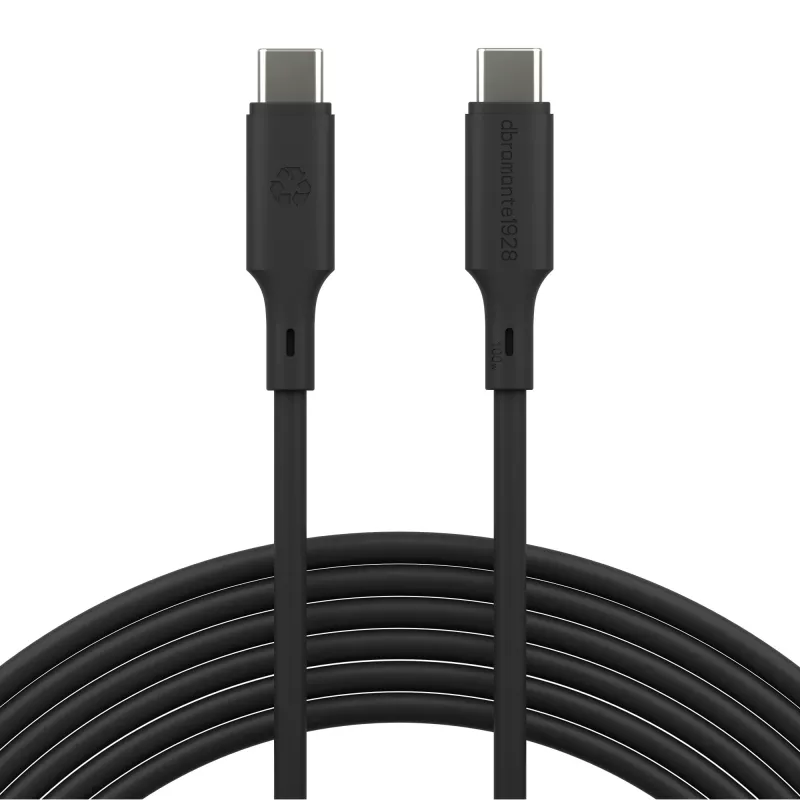 dbramante1928 Bulk - IT - Kabel - 3m USB-C/USB-C 100W - Schwarz, 3 m, USB C, USB C, USB 2.0, 0,48 Gbit/s, Schwarz