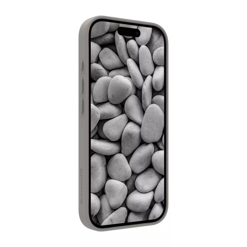 Handyhülle dbramante1928 Roskilde MS Kick ICON für Apple iPhone 17, monochrome grau, Tischständer
