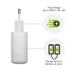 Wandladegerät d bramante re-charge Pro — 2× USB-C 25W, 110–240V, Weiß