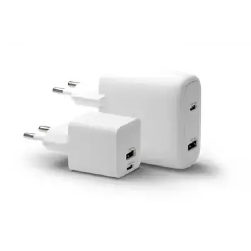 Wandladegerät d bramante re-charge Pro — 2× USB-C 25W, 110–240V, Weiß