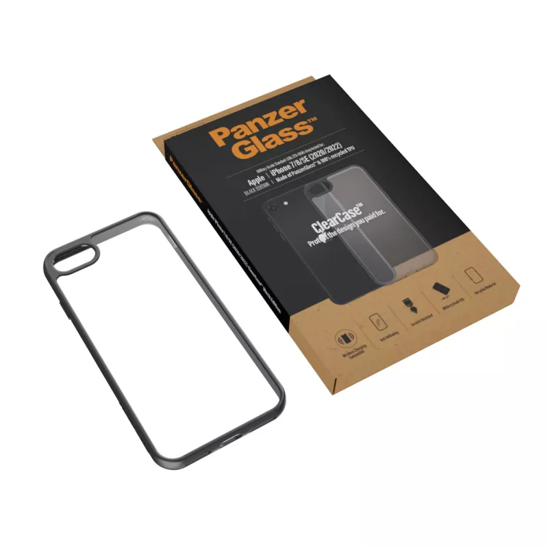 PanzerGlass ® ClearCase iPhone 8 | 7 | SE (2020/2022) | Schwarz