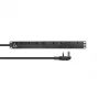 Lanview LVR-3MUK-SPD-UK8 Stromverteilereinheit (PDU) 8 AC-Ausgänge 1,4U Schwarz