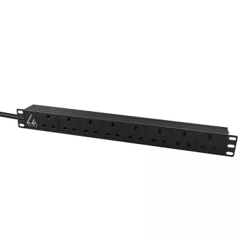 Lanview LVR-3MUK-SPD-UK8 Stromverteilereinheit (PDU) 8 AC-Ausgänge 1,4U Schwarz