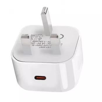 eSTUFF Home Charger USB-C PD 3A 20W, UK-Stecker - Weiß