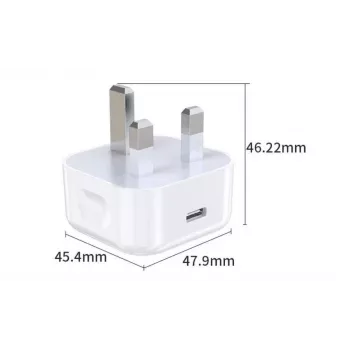 eSTUFF Home Charger USB-C PD 3A 20W, UK-Stecker - Weiß
