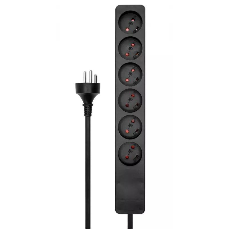 Microconnect MC-GRU0607DKB Stromverlängerung 7 m 6 AC-Steckdose(n)