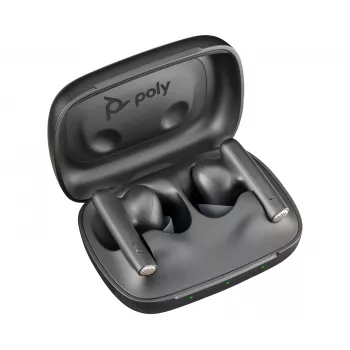 HP Poly Voyager Free 60 UC Carbon Schwarz Earbuds +BT700 USB-C Adapter +Basis-Ladeetui