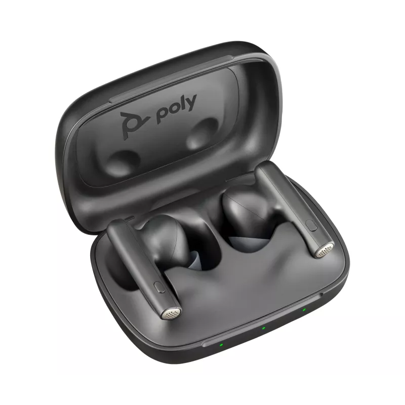 HP Poly Voyager Free 60 UC Carbon Schwarz Earbuds +BT700 USB-C Adapter +Basis-Ladeetui