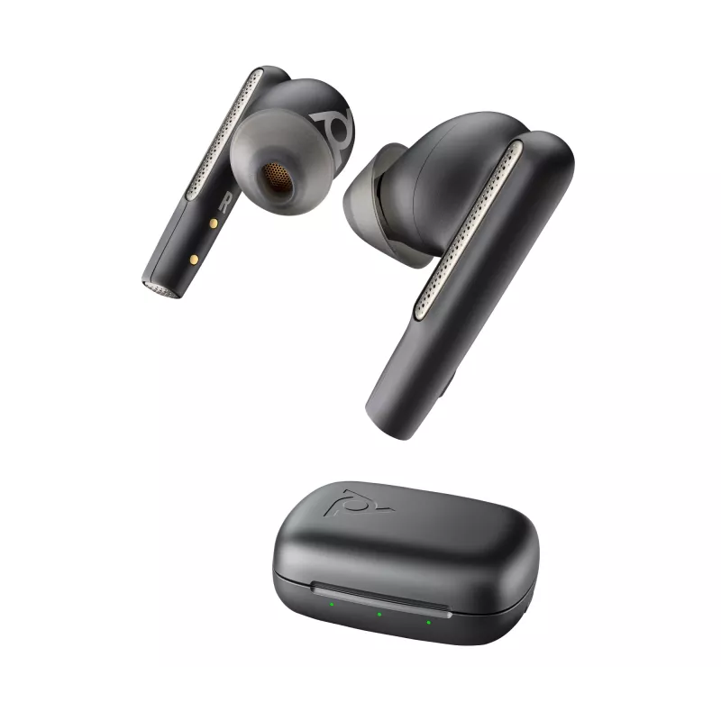 HP Poly Voyager Free 60 UC Carbon Schwarz Earbuds +BT700 USB-C Adapter +Basis-Ladeetui