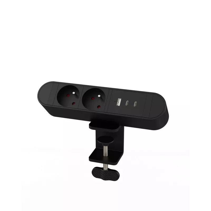 MicroConnect MC-MDPS-FR2-30W Multi-Desktop-Steckdose, 2 Ausgänge, 30W