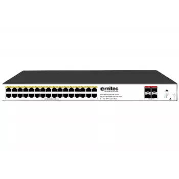 Netzwerk-Switch ERNITEC ELECTRA-M232-1GB-460W — 1-Gb-Ports, 460 W Budget, Managed Switch