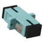 ACT Glasfaser SC-SC Simplex-Adapter OM3, SC/SC, Aqua-Farbe, Zirkonkeramik, 1 Stk.