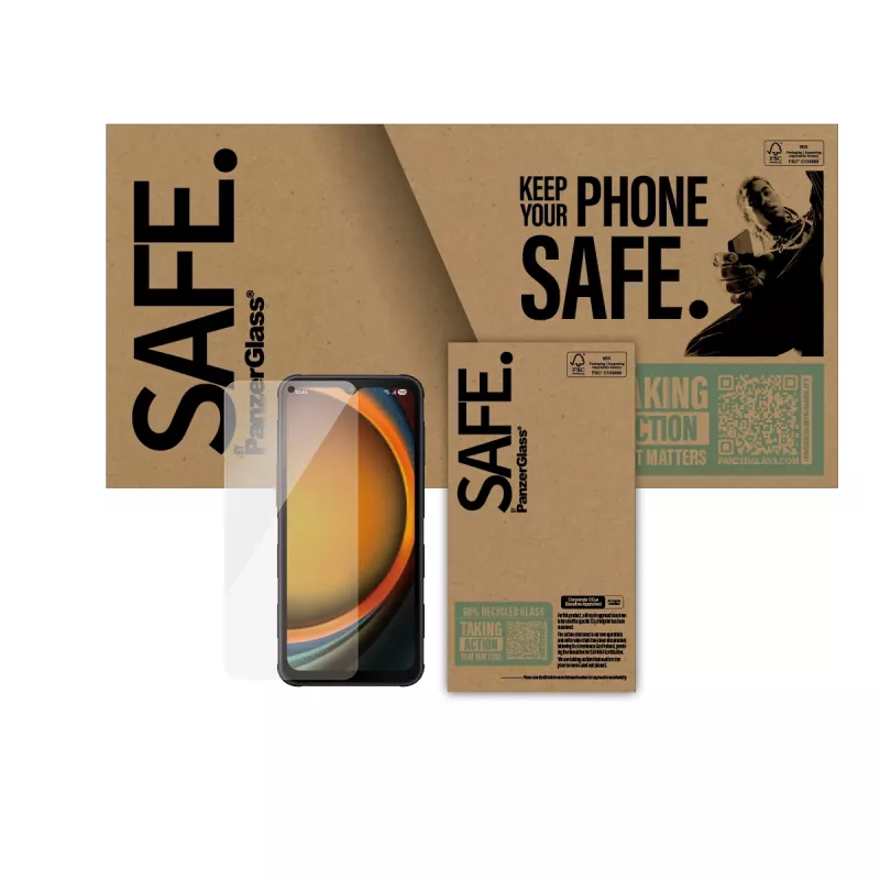 PanzerGlass SAFE. by ® Displayschutz Samsung Galaxy Xcover7 Pro | Xcover7 | Xcover6 Pro | Ultra-Wide Fit | Bulk