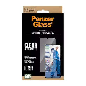 Bildschirmschutz PanzerGlass Ultra-Wide Fit für Samsung Galaxy A57 5G – Klar, kratzfest