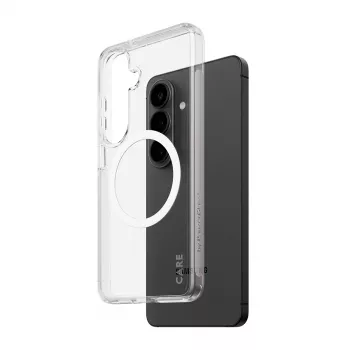 PanzerGlass CARE™ Urban Explorer Hülle für Samsung Galaxy S26 — Transparente Abdeckung mit weißer Qi-Unterstützung
