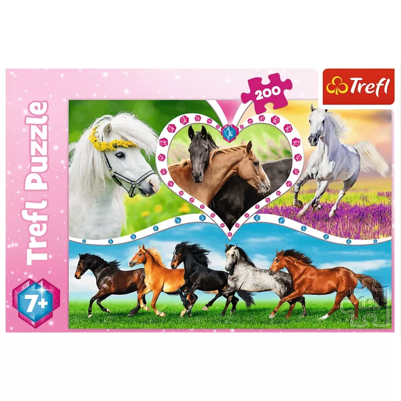 TREFL Puzzle 200 Teile – Katzenstreiche, 200 Teile, Karton