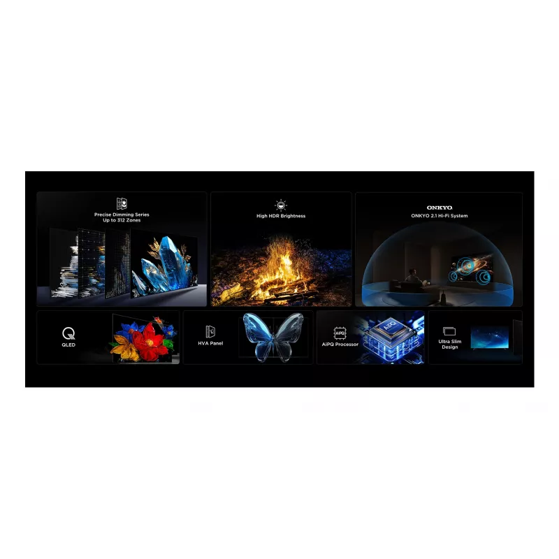 TCL Q6C 65Q6C TV 165,1 cm (65 Zoll) 4K Ultra HD Smart TV Wi-Fi Metallic