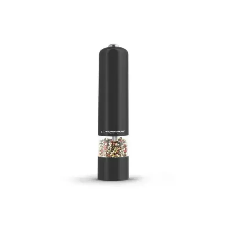 Elektrische Pfeffermühle ESPERANZA EKP001K — verstellbarer Mahlgrad, Keramikmahlwerk, LED-Licht, 230 mm, AA-Batterien