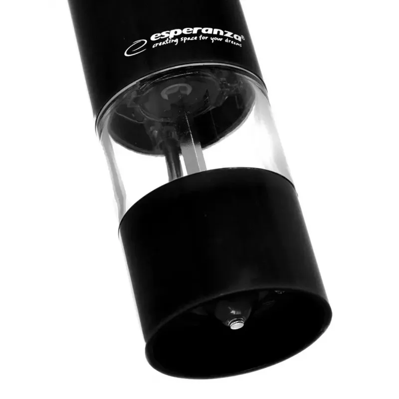Elektrische Pfeffermühle ESPERANZA EKP001K — verstellbarer Mahlgrad, Keramikmahlwerk, LED-Licht, 230 mm, AA-Batterien
