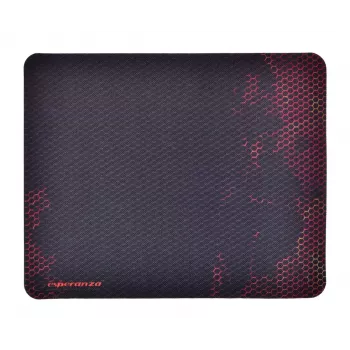 Mauspad ESPERANZA EGP101R — Gaming-Polyester, Größe S 250×200×2 mm, rutschfeste Basis, orange gemusterte Oberfläche