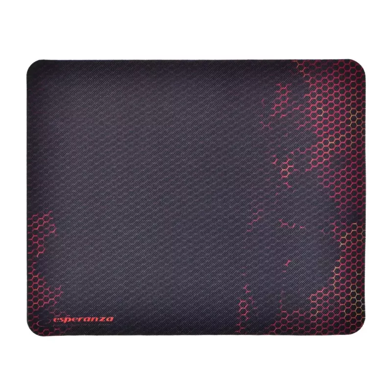 Mauspad ESPERANZA EGP101R — Gaming-Polyester, Größe S 250×200×2 mm, rutschfeste Basis, orange gemusterte Oberfläche