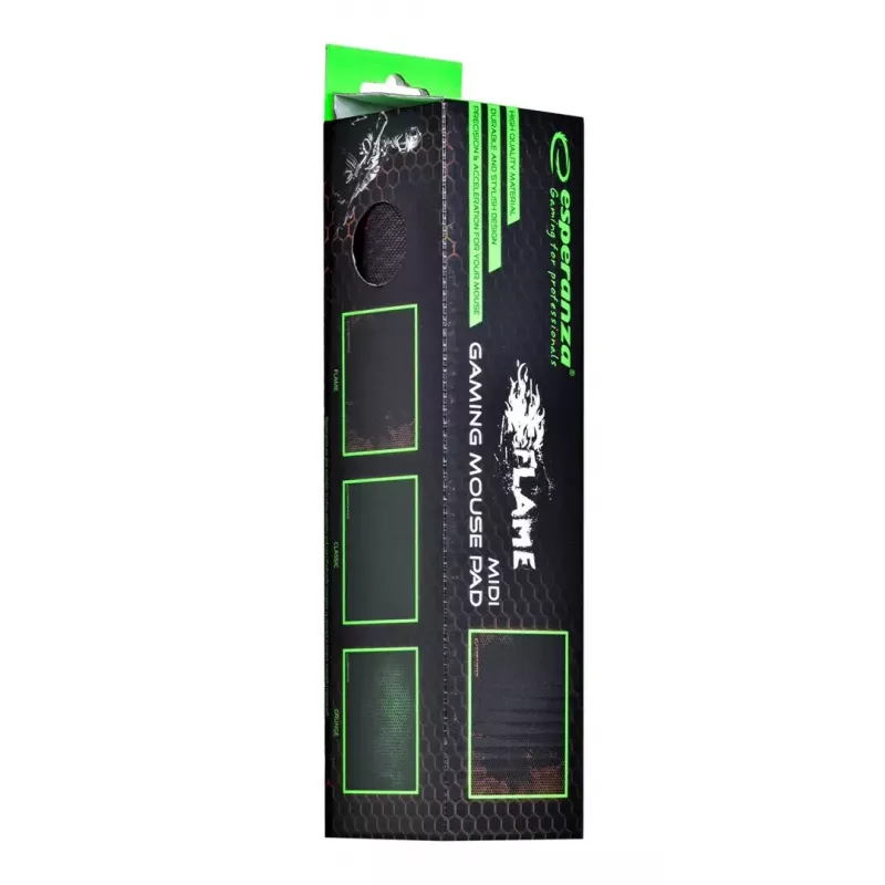 Mauspad ESPERANZA EGP101R — Gaming-Polyester, Größe S 250×200×2 mm, rutschfeste Basis, orange gemusterte Oberfläche