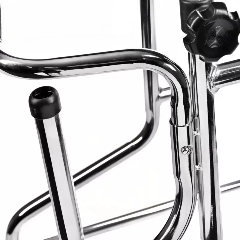 Rehabilitations-Hochgehwagen ActionMed B200AM — Stehhilfe mit Sitz, 4 Rädern, höhenverstellbar 100–125 cm, max. Belastung 120 kg, Rahmenbreite 65 cm
