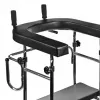 Rehabilitations-Hochgehwagen ActionMed B200AM — Stehhilfe mit Sitz, 4 Rädern, höhenverstellbar 100–125 cm, max. Belastung 120 kg, Rahmenbreite 65 cm