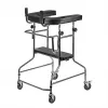 Rehabilitations-Hochgehwagen ActionMed B200AM — Stehhilfe mit Sitz, 4 Rädern, höhenverstellbar 100–125 cm, max. Belastung 120 kg, Rahmenbreite 65 cm