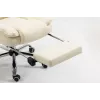 Drehstuhl ActiveJet YK7416 — ergonomischer Drehstuhl, beige Öko-Leder, Metallgestell, gepolsterte Rückenlehne, Fußstütze