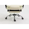 Drehstuhl ActiveJet YK7416 — ergonomischer Drehstuhl, beige Öko-Leder, Metallgestell, gepolsterte Rückenlehne, Fußstütze