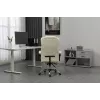 Drehstuhl ActiveJet YK7416 — ergonomischer Drehstuhl, beige Öko-Leder, Metallgestell, gepolsterte Rückenlehne, Fußstütze