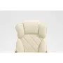 Drehstuhl ActiveJet YK7416 — ergonomischer Drehstuhl, beige Öko-Leder, Metallgestell, gepolsterte Rückenlehne, Fußstütze