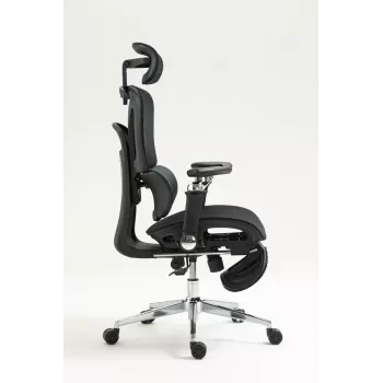 Ergonomischer Bürostuhl ActiveJet YK848 — Mesh-Sitz und Mesh-Rückenlehne, schwarz, Rückenlehne 50,5×57 cm, Sitzbreite 48,5 cm