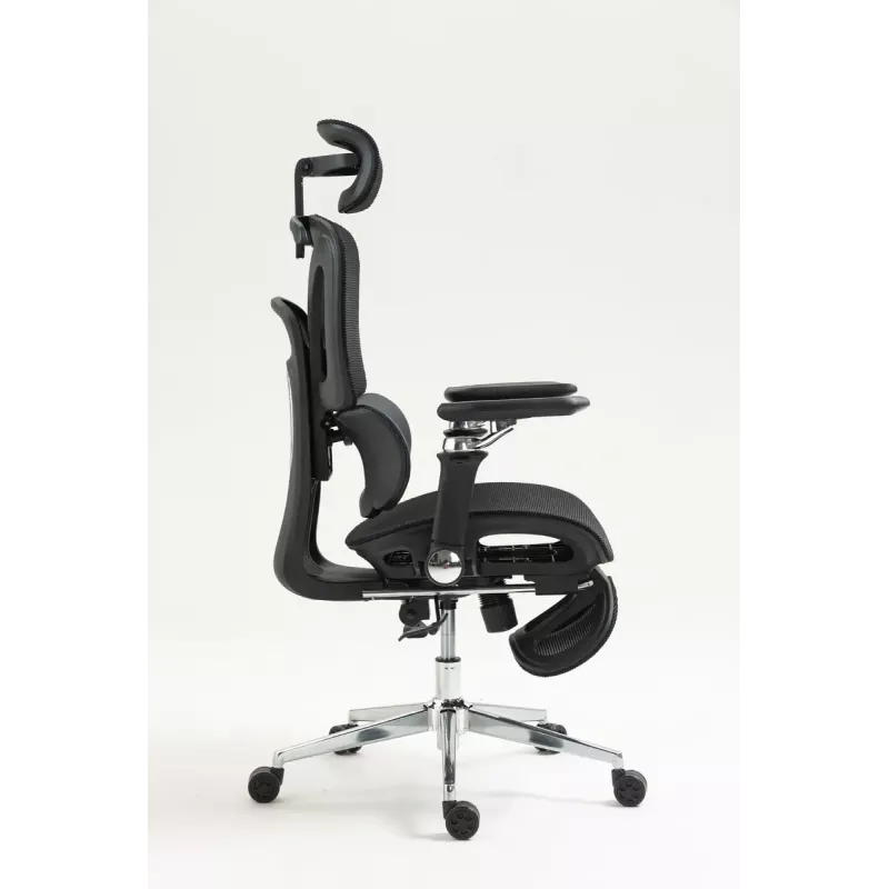 Ergonomischer Bürostuhl ActiveJet YK848 — Mesh-Sitz und Mesh-Rückenlehne, schwarz, Rückenlehne 50,5×57 cm, Sitzbreite 48,5 cm