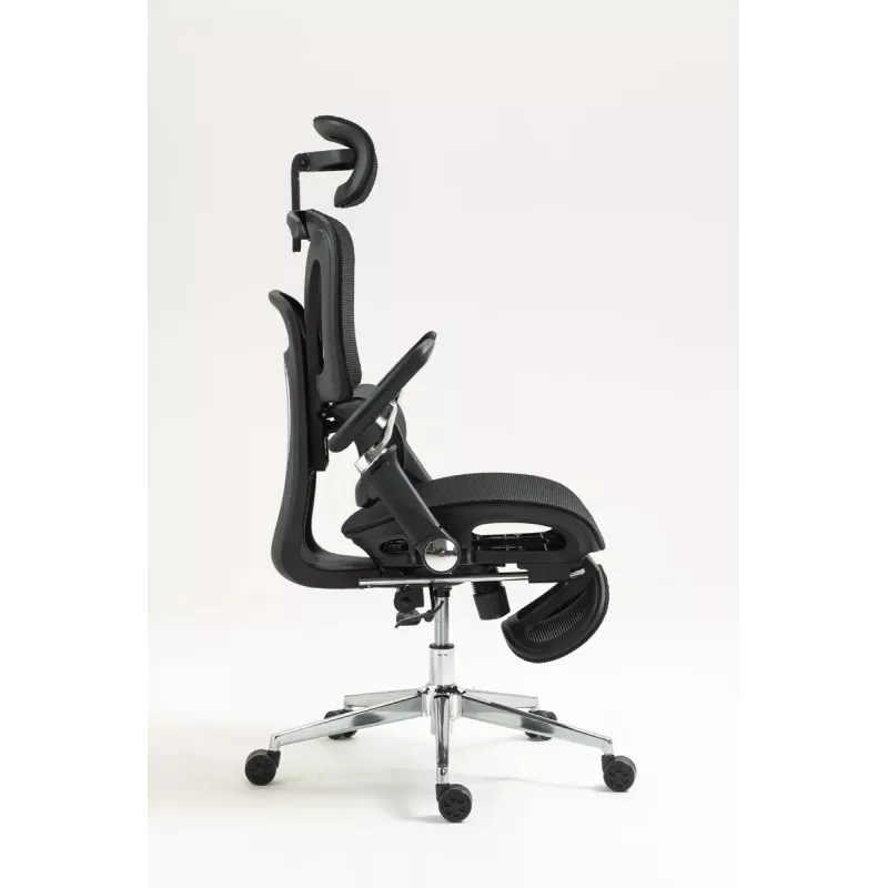 Ergonomischer Bürostuhl ActiveJet YK848 — Mesh-Sitz und Mesh-Rückenlehne, schwarz, Rückenlehne 50,5×57 cm, Sitzbreite 48,5 cm