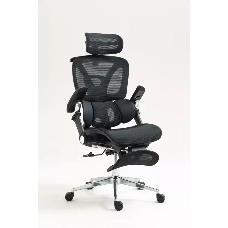 Ergonomischer Bürostuhl ActiveJet YK848 — Mesh-Sitz und Mesh-Rückenlehne, schwarz, Rückenlehne 50,5×57 cm, Sitzbreite 48,5 cm