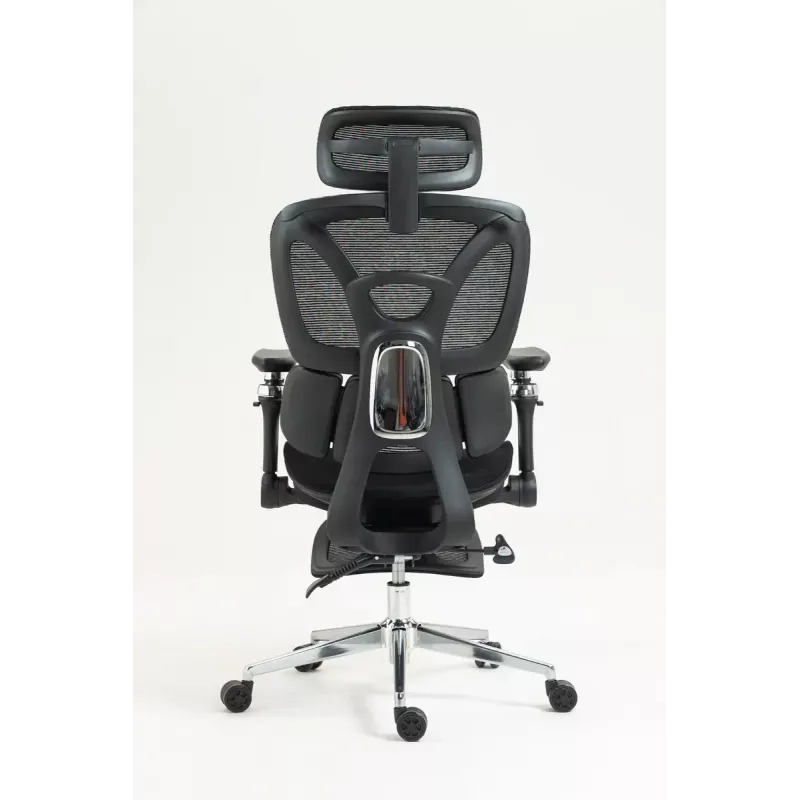 Ergonomischer Bürostuhl ActiveJet YK848 — Mesh-Sitz und Mesh-Rückenlehne, schwarz, Rückenlehne 50,5×57 cm, Sitzbreite 48,5 cm