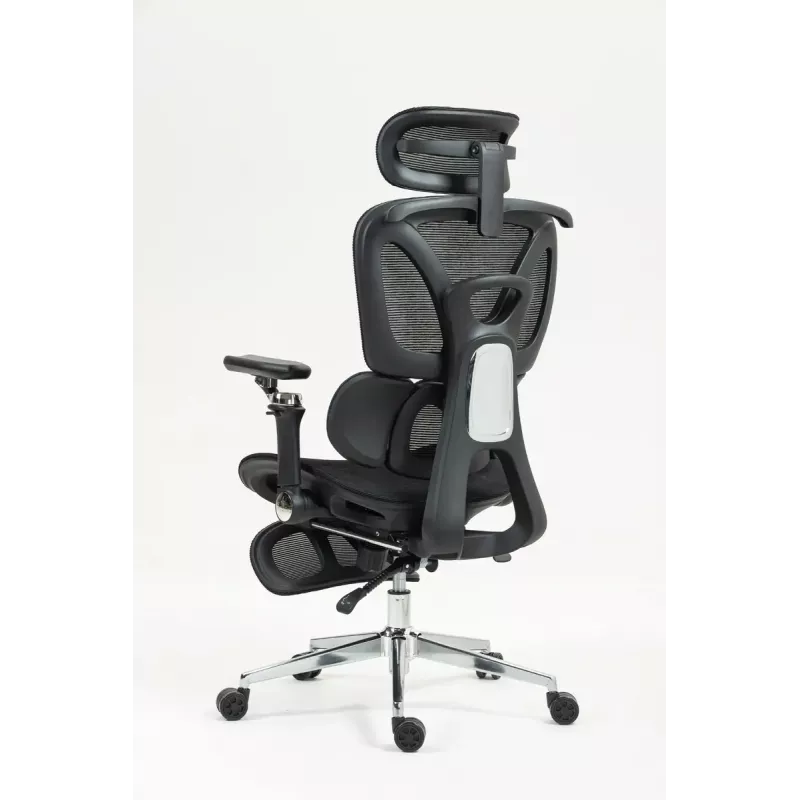 Ergonomischer Bürostuhl ActiveJet YK848 — Mesh-Sitz und Mesh-Rückenlehne, schwarz, Rückenlehne 50,5×57 cm, Sitzbreite 48,5 cm