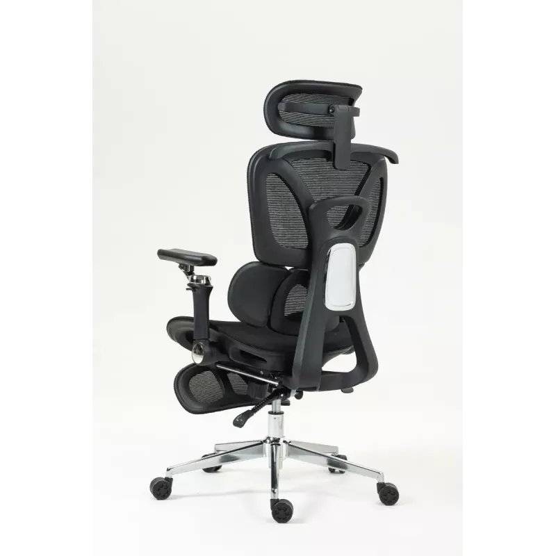 Ergonomischer Bürostuhl ActiveJet YK848 — Mesh-Sitz und Mesh-Rückenlehne, schwarz, Rückenlehne 50,5×57 cm, Sitzbreite 48,5 cm