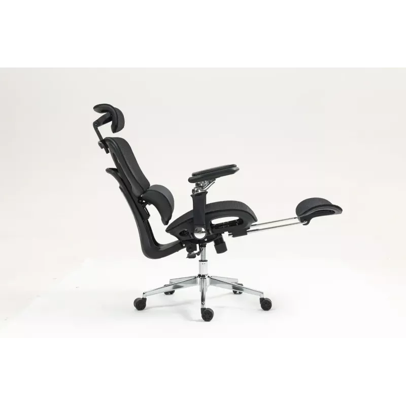 Ergonomischer Bürostuhl ActiveJet YK848 — Mesh-Sitz und Mesh-Rückenlehne, schwarz, Rückenlehne 50,5×57 cm, Sitzbreite 48,5 cm