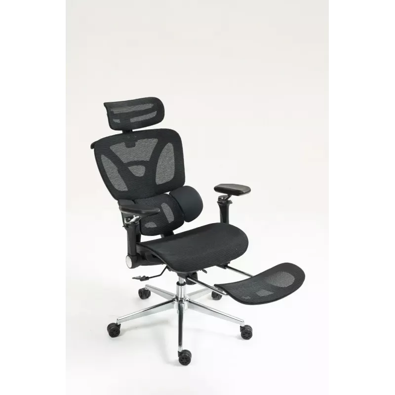 Ergonomischer Bürostuhl ActiveJet YK848 — Mesh-Sitz und Mesh-Rückenlehne, schwarz, Rückenlehne 50,5×57 cm, Sitzbreite 48,5 cm