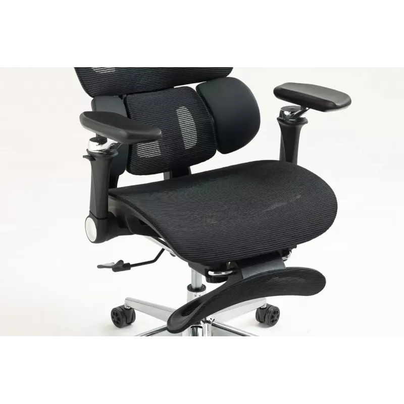 Ergonomischer Bürostuhl ActiveJet YK848 — Mesh-Sitz und Mesh-Rückenlehne, schwarz, Rückenlehne 50,5×57 cm, Sitzbreite 48,5 cm