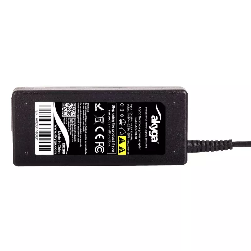 Netzteil Akyga AK-ND-58, schwarz, AC-Stromquelle, für Laptops, Innenbereich, 0,2 kg