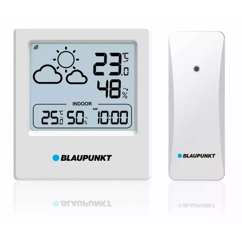 Wetterstation BLAUPUNKT WS10WH – kabelloser Innen-/Außentemperatur- und Luftfeuchtigkeitsmonitor