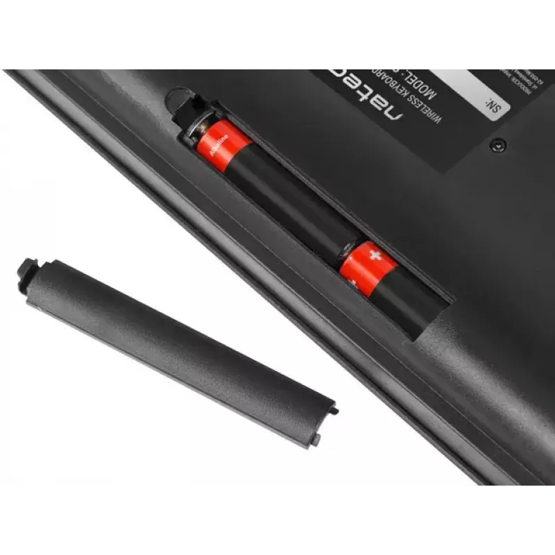 Kabelloses Tastatur-Maus-Set NATEC Stingray NZB-1440 — RF Wireless, Full-Size 108-Tasten QWERTY, US-Englisch, schwarz
